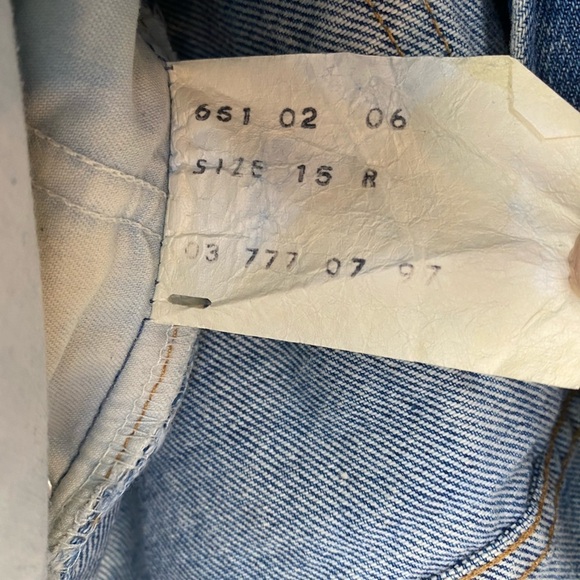 Vintage 1997 Levi’s Orange Tab 90s 651 Size 15 - Picture 5 of 16